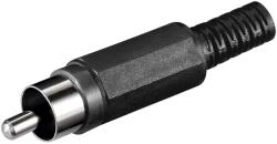 Goobay 11277 RCA szerelhető apa dugó műanyag, fekete