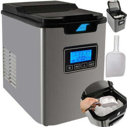 Ruhhy Jégkészítő gép K5536 3 méretű kockához 120W - szürke-ezüst (5902802904751)