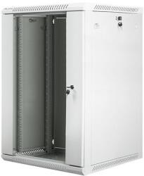 Lanberg 18U 19" fali rack szekrény 600x600mm szürke (WF01-6618-10S) (WF01-6618-10S) (WF01-6618-10S)