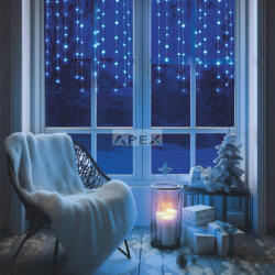 Somogyi Elektronic KAF50DLEDWH DOT LED-es fényfüggöny, 50db hidegfehér DOT LED, 81cm, állófényű, adapteres tápellátás, beltéri kivitel - webmuszaki