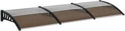 Outsunny Előtető ajtókhoz és ablakokhoz Outsunny, polikarbonát/alumínium/PP, 300x100x26 cm, barna/fekete