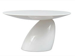 King Home Fungo Grande Üvegszálas Étkezőasztal Fehér Fényes (JH-064-1)