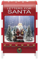 Somogyi Elektronic LFS400 zenélő, havazó postaláda, 4db hidegfehér SMD LED, műanyag, 8 karácsonyi dal, elemes tápellátás, beltéri kivitel - webmuszaki