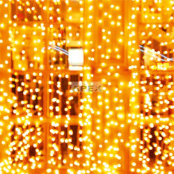 Somogyi Elektronic KAF200DWW DOT LED-es fényfüggöny, kül- és beltéri kivitel, 200db melegfehér LED, 2m x 2 m, választható ismétlődő időzítés