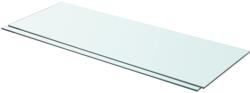  2 db átlátszó üveg paneles polc 80 x 30 cm