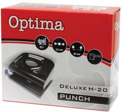OPTIMA Lyukasztó OPTIMA H-20 2 lyukú fém 20 lap fekete 22161 (22161)