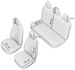  Exkluzív bőr és alcantara bézs üléshuzat-szett, esernyővel