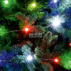 Somogyi Elektronic ML 20/M micro LED-es fényfüzér, 1, 9 m / 20 db színes micro LED, állófényű, átlátszó vezeték, elemes, beltéri kivitel - webmuszaki