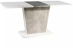 SIGNAL MEBLE Calipso Kihúzható Étkezőasztal Matt Fehér-Beton Laminált 110/145 (CALIPSOBMSZ110IN)