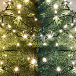 Somogyi Elektronic LED205WWWH LED-es dual color fényfüzér, kül- és beltéri kivitel, 200 db melegfehér/hidegfehér LED, 14 m füzérhossz