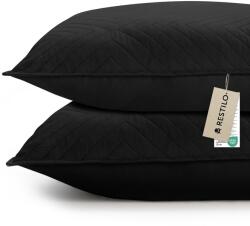  RESTILO díszpárnahuzat SOFTA szín fekete dombornyomott anyag mikroszálas 50x70