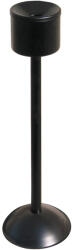  Önkioltó, szabadon álló hamutartó oszlopon, belső, fekete, átmérő 15 cm, magasság 60 cm