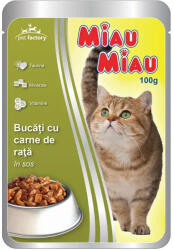 MIAU MIAU Nedves Macskaeledel 100g, Kacsa, Adult