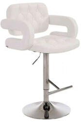 Dublin Bárszék - Állítható Magasságú - Műbőr - Fehér