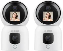 ZOSI Smart Baby Cam, 360 ° PAN-BITT funkció, kettős 2K HD megtekintés, C518 (4 csomag)