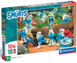 Clementoni Hupikék törpikék erdei móka 104db-os supercolor puzzle - Clementoni (25037) - jatekshop