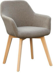 TEMPO KONDELA Dizájnos fotel, barna/bükk, CLORIN NEW