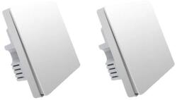 Aqara Intelligens otthoni falkapcsoló, Zigbee vezeték nélküli vezérlés, távirányító kompatibilis a Mijia HomeKit -szel, 2x -es semleges 1Key