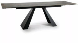 SIGNAL MEBLE Salvadore Ceramic Legno Bővíthető Asztal Edzett Üveg-Kerámia Barna-Fekete (SALVADOREBRC160)