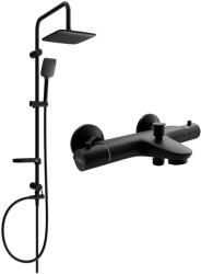 Mexen Sven Kád-Zuhany Szett - Fekete - Termosztatikus (5907709180994)