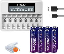 Palo aa li-ion újratölthető akkumulátor, 8db 1 töltővel, USB-töltés tartalmazza, 8db 1 töltővel, 1, 5 V -os