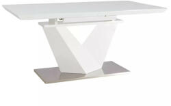 SIGNAL MEBLE Alaras III - Kinyitható Étkezőasztal - Fehér - 160(220)x90 cm (ALARAS3BB160)