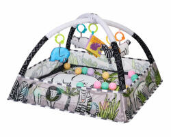 KikkaBoo Jungle Játszószőnyeg 18 labdával - 0-36 hónapos korig