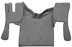  Teherautó szőnyeg szett, ökobőr, kompatibilis a VOLVO FH12 FH 16 2002-2012 modellekkel, szürke, AUTOMATIKUS