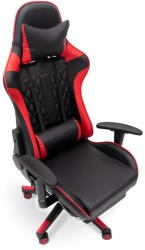  Piros gamer szék masszázsfunkcióval és kihúzható lábtartóval