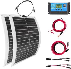 2000W -os napenergia -rendszerkészlet, nagy hatékonyságú napenergia -töltő, tartós vízálló kialakítás, 2 db vezérléssel