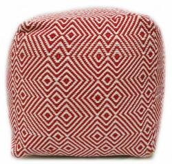 Bakero Pouf Martos red-white (40x40 cm)