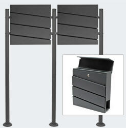  V16 Postaláda és állvány szett antracit 60507