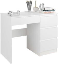 Mobene Mobene, Modern számítógépasztal N34, 77x50x96cm, lábtér 53x62cm, fehér