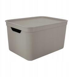 Rotho doboz fedéllel, 16L, 36.5×20.5×26.8cm, polipropilén, bézs (1052307422)