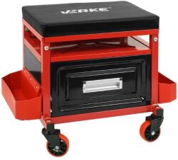 VERKE Autószerviz szék, szerszámtartó fiókkal, 360 fokos kerekekkel, V83264, Verke