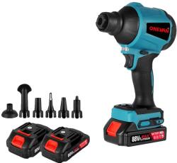  Vezeték nélküli légpor fúvó, 1000W, 5Nozzles, 2 akkumulátor EU dugó