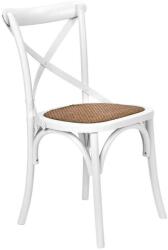 Cross Country vintage stílusú étkezőszék, rattan ülőrésszel, fehér (10214345)