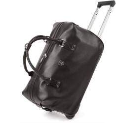 Quasar & Co Utazótáska, Quasar & Co. ®, bőrönd típusú, sporttáska, 52x28x27 cm, műbőr, barna