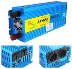  Lvyuan Power Inverter, 5000W csúcsteljesítmény, tiszta szinuszhullám kimenet, 5000W 12V220V EU