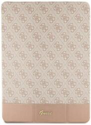 GUESS 4G Stripe Allover tok iPad Pro 12, 9" -hoz - rózsaszín