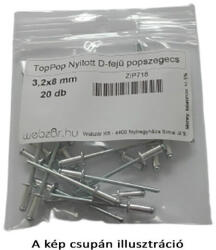  TopPop nyitott D-fejű popszegecs 3, 2x12 (20 db) (ZIP720) - pepita
