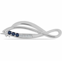  Ezüst Bross " Császár Lila" Moissanite-tel és Fehér Topázzal, Y61972