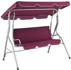  Cecina 3 személyes hintaágy kerti nyugágy piros 25403