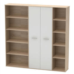 TEMPO KONDELA Szekrény, sonoma tölgy/fehér, MAURUS NEW MA50 - pepita