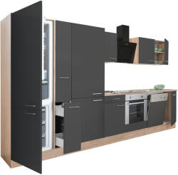 Leziter Yorki Konyhabútor - Sonoma Tölgy/Antracit - 370 cm (L370STAN-SUT-PSZ-AF)