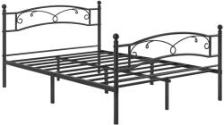 VASAGLE Klasszikus Fém Franciaágy Keret Fekete Díszítéssel - pepita - 57 143 Ft