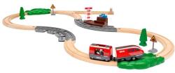 BRIO Set de tren cu tren cu tragere înapoi (OLP102236102) Trenulet
