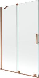 Mexen Velar Kádparaván 2 részes csúszó 120 x 150 cm, átlátszó nano, rózsa arany - 896-120-000-01-60 Kádparaván (5905315221285)