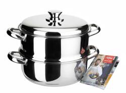 INOXIBAR rozsdamentes pároló lábas szett szűrővel 28 x 20 cm, 18/10 rozsdamentes acélból l Ecco Acero Line (50263) - pepita