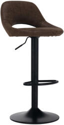 Tempo Bárszék, barna szövet csiszolt bőr hatással, LORASA NEW - pepita